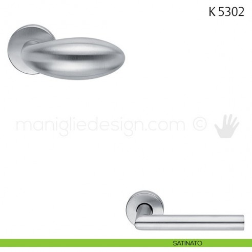 Pomolo per porta K 5302 girevole Fusital satinato