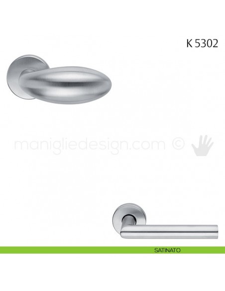 Pomolo per porta K 5302 girevole Fusital satinato