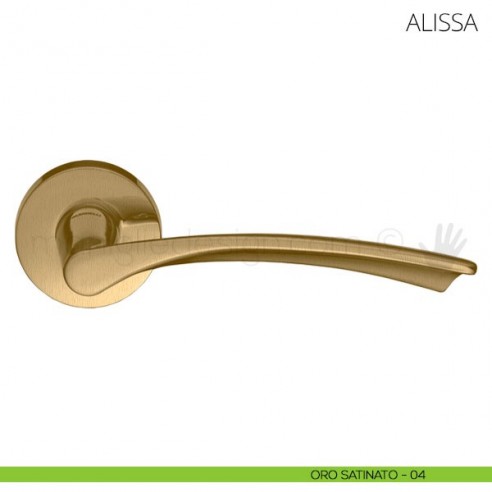 Maniglia per porta Alissa Mandelli oro satinato