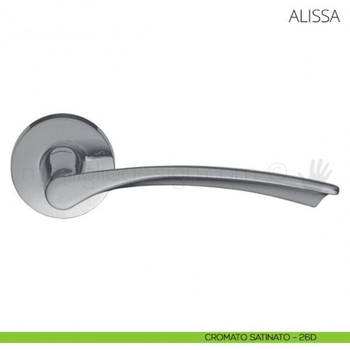 Maniglia per porta Alissa Mandelli cromato satinato