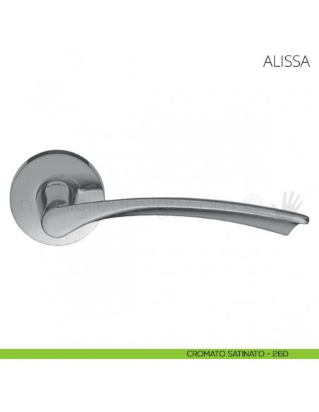 Maniglia per porta Alissa Mandelli cromato satinato