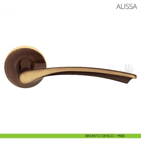 Maniglia per porta Alissa Mandelli brunito opaco