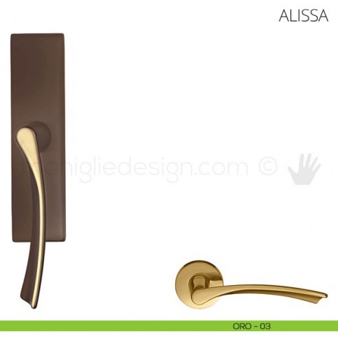 Maniglia per finestra cremonese Alissa Mandelli oro