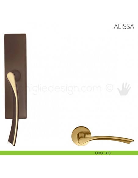 Maniglia per finestra cremonese Alissa Mandelli oro