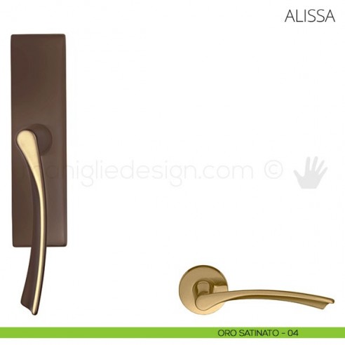 Maniglia per finestra cremonese Alissa Mandelli oro satinato