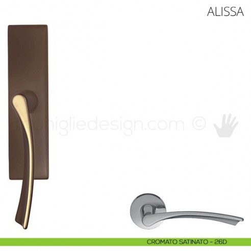 Maniglia per finestra cremonese Alissa Mandelli cromato satinato