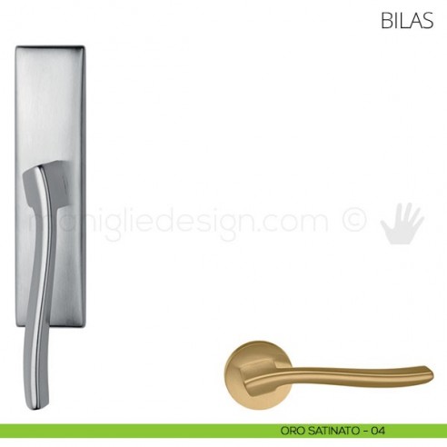 Maniglia per finestra cremonese Bilas Mandelli oro satinato