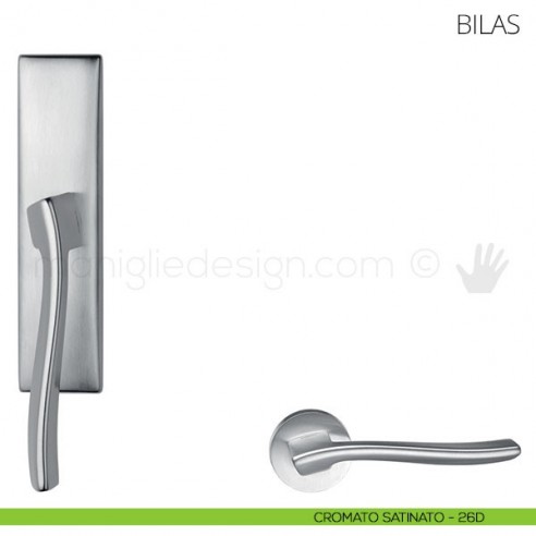 Maniglia per finestra cremonese Bilas Mandelli cromato satinato