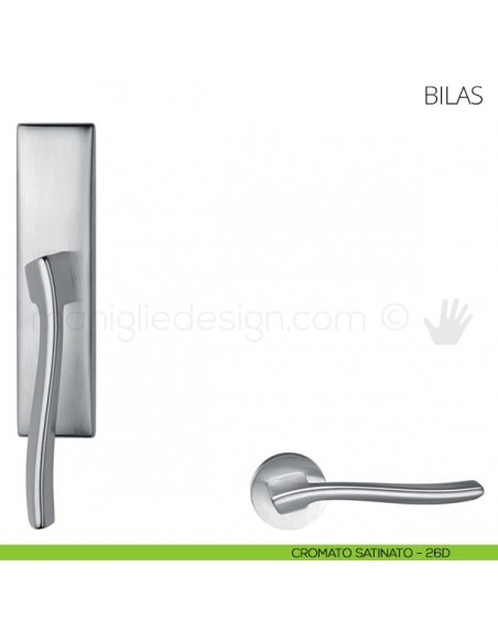 Maniglia per finestra cremonese Bilas Mandelli cromato satinato