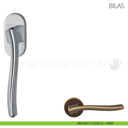 Maniglia per finestra martellina DK Bilas Mandelli brunito opaco