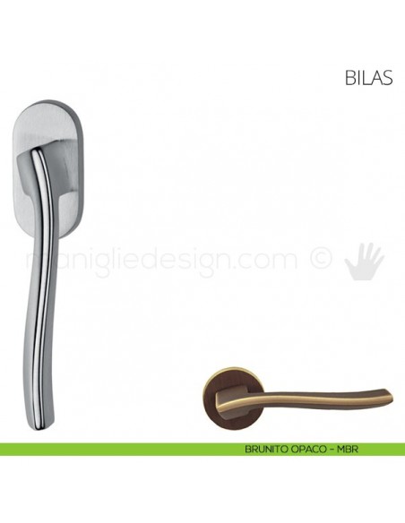 Maniglia per finestra martellina DK Bilas Mandelli brunito opaco