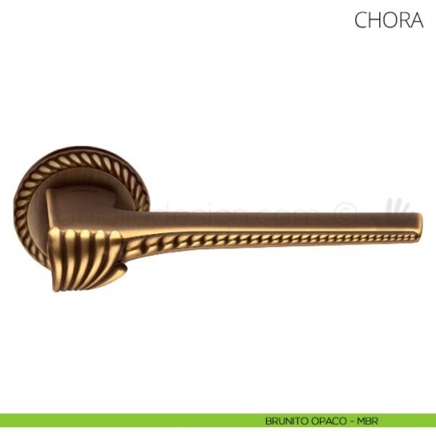 Maniglia per porta Chora Mandelli brunito opaco
