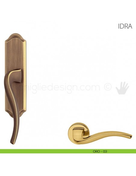 Maniglia per finestra cremonese Idra Mandelli oro