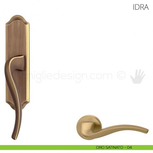Maniglia per finestra cremonese Idra Mandelli oro satinato