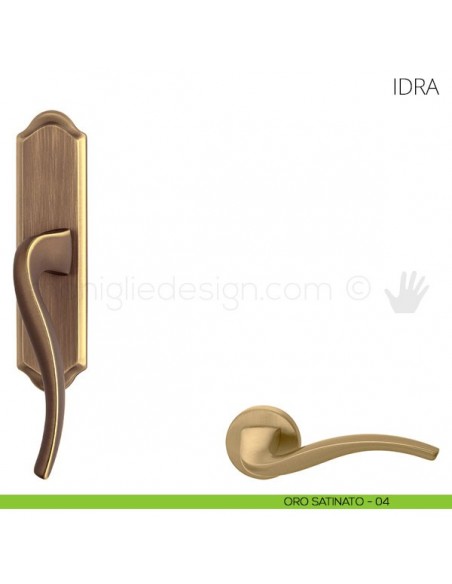 Maniglia per finestra cremonese Idra Mandelli oro satinato