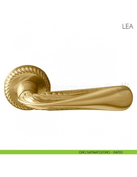 Maniglia per porta Lea Mandelli oro satinato-oro