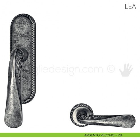 Maniglia per finestra cremonese Lea Mandelli argento vecchio