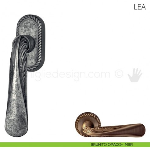 Maniglia per finestra martellina DK Lea Mandelli brunito opaco
