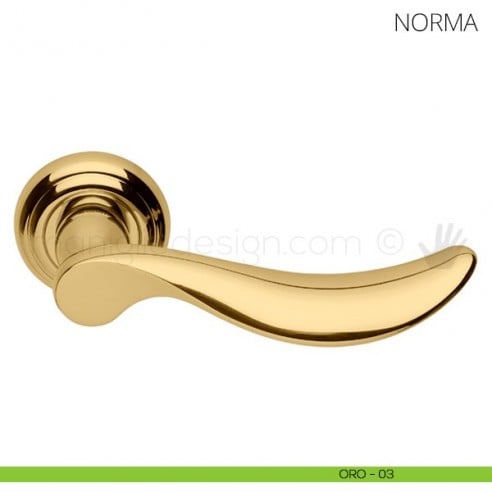 Maniglia per porta Norma Mandelli oro