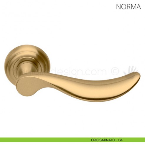 Maniglia per porta Norma Mandelli oro satinato