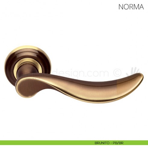 Maniglia per porta Norma Mandelli brunito