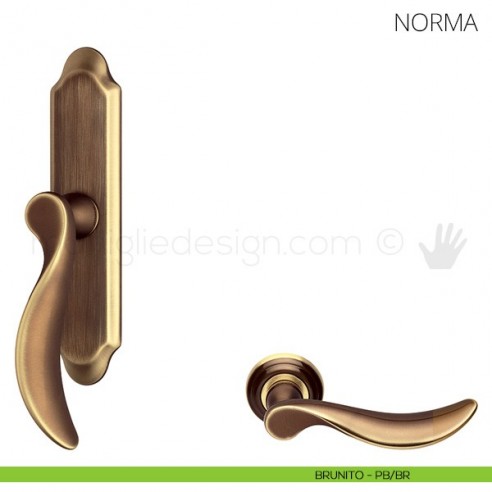 Maniglia per finestra cremonese Norma Mandelli brunito
