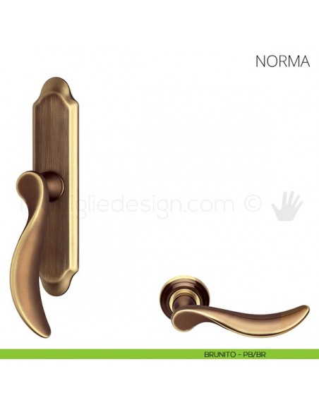 Maniglia per finestra cremonese Norma Mandelli brunito