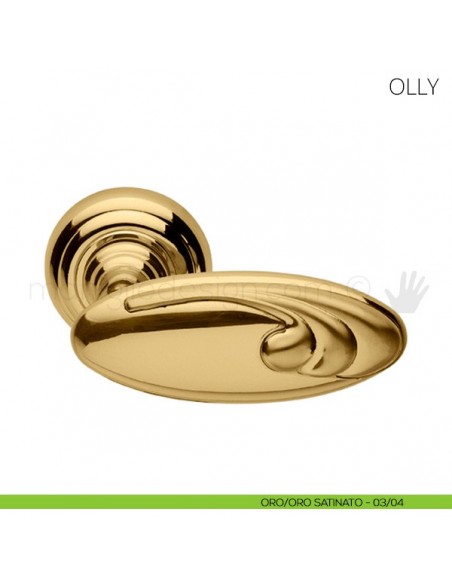 Maniglia per porta Olly Mandelli oro-oro satinato
