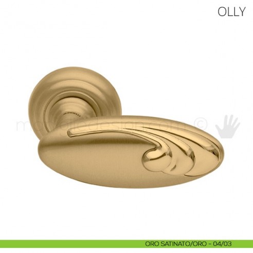 Maniglia per porta Olly Mandelli oro satinato-oro