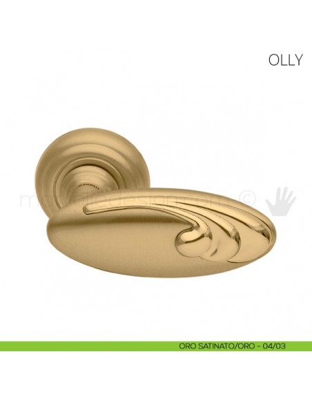 Maniglia per porta Olly Mandelli oro satinato-oro