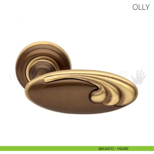 Maniglia per porta Olly Mandelli brunito