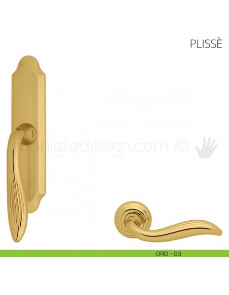 Maniglia per finestra cremonese Plissè Mandelli oro