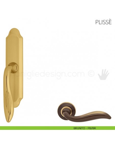 Maniglia per finestra cremonese Plissè Mandelli brunito