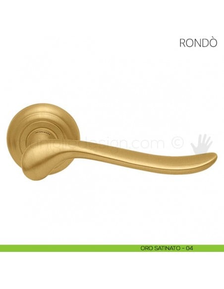 Maniglia per porta Rondò Mandelli oro satinato