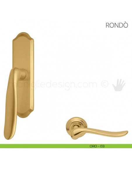 Maniglia per finestra cremonese Rondò Mandelli oro