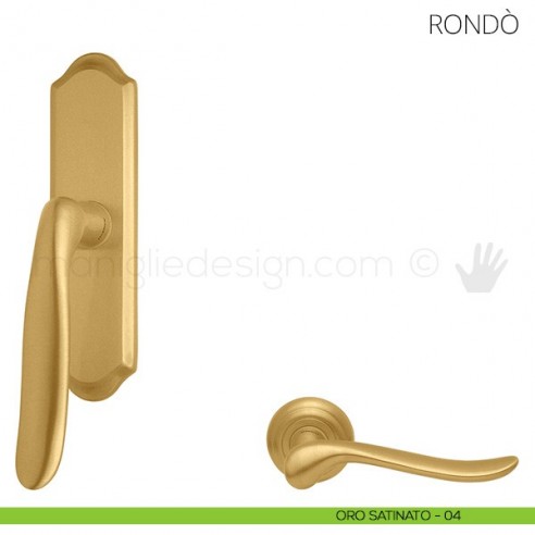 Maniglia per finestra cremonese Rondò Mandelli oro satinato