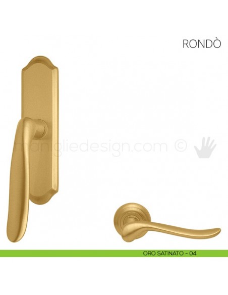 Maniglia per finestra cremonese Rondò Mandelli oro satinato