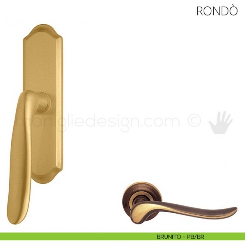 Maniglia per finestra cremonese Rondò Mandelli brunito