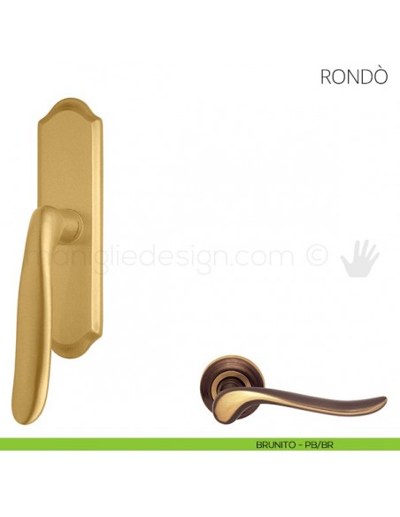 Maniglia per finestra cremonese Rondò Mandelli brunito