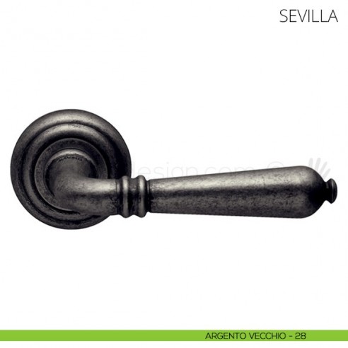 Maniglia per porta Sevilla Mandelli argento vecchio