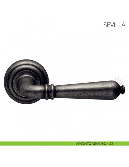 Maniglia per porta Sevilla Mandelli argento vecchio
