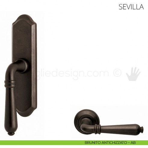 Maniglia per finestra cremonese Sevilla Mandelli brunito antichizzato