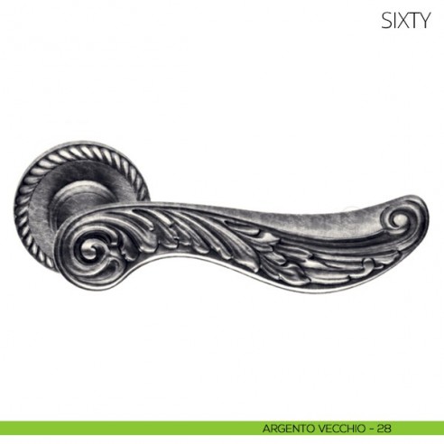 Maniglia per porta Sixty Mandelli argento vecchio