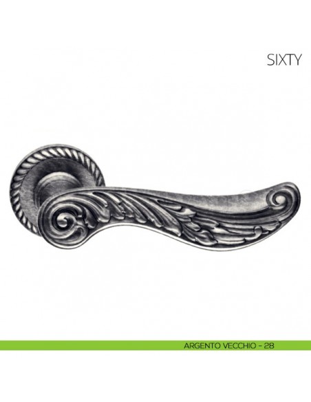 Maniglia per porta Sixty Mandelli argento vecchio