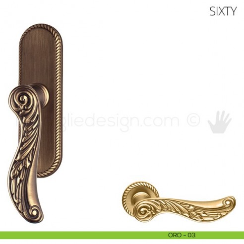 Maniglia per finestra cremonese Sixty Mandelli oro