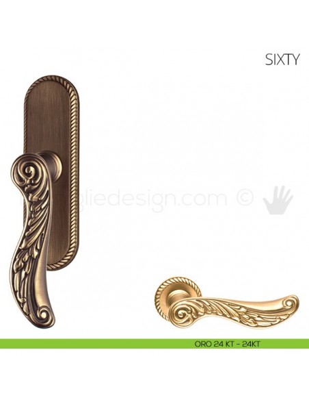 Maniglia per finestra cremonese Sixty Mandelli oro 24KT