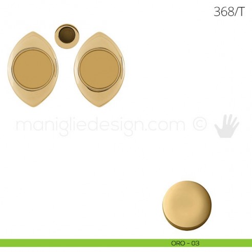 Maniglia per porta scorrevole Clip Mandelli 368T senza serratura oro