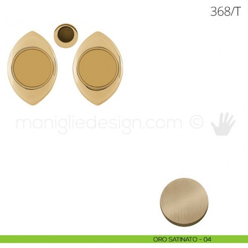 Maniglia per porta scorrevole Clip Mandelli 368T senza serratura oro satinato