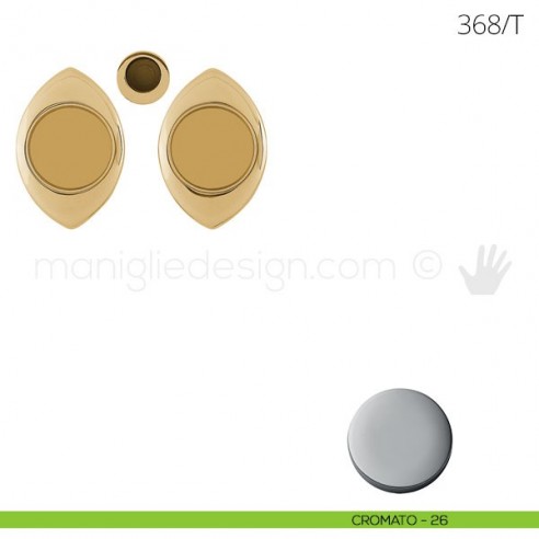 Maniglia per porta scorrevole Clip Mandelli 368T senza serratura cromato