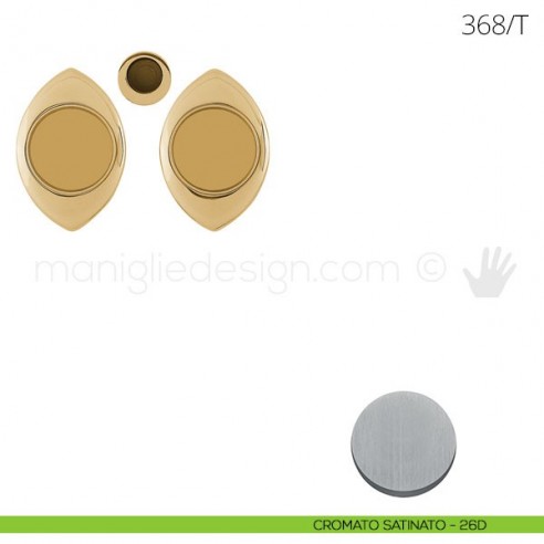 Maniglia per porta scorrevole Clip Mandelli 368T senza serratura cromato satinato